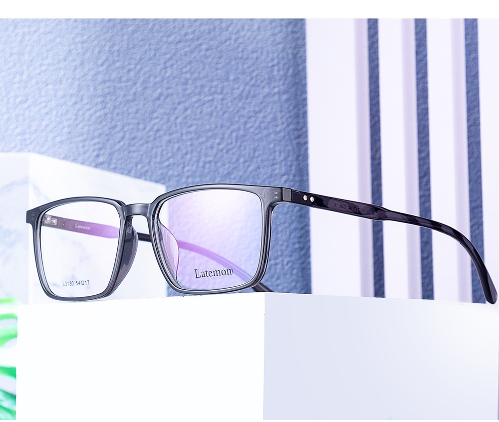 latemon浪特梦素颜黑框眼镜大方框女可配镜片近视眼睛男圆脸l3130 c11