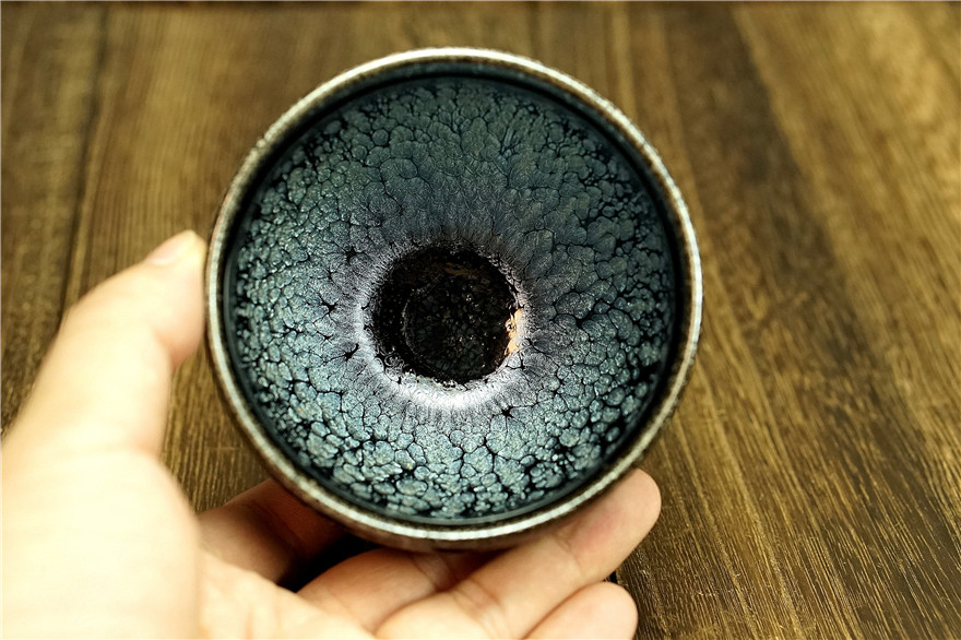 精品【惠和】游惠萍 口径9 礼盒装 建阳建盏主人杯 口径9cm高5.