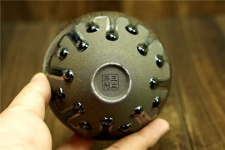 十六颗釉泪一路连科王立芹建阳建盏主人杯口径89z82322