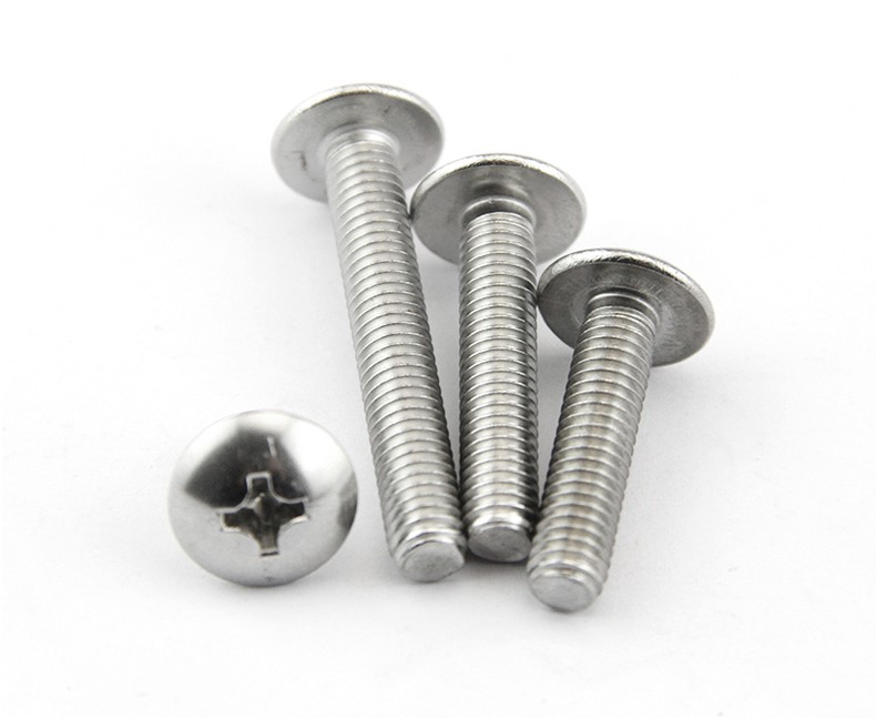 浩动不锈钢大扁头机螺钉 蘑菇头十字螺丝大头螺栓m3m4m5m6直径 m4*25