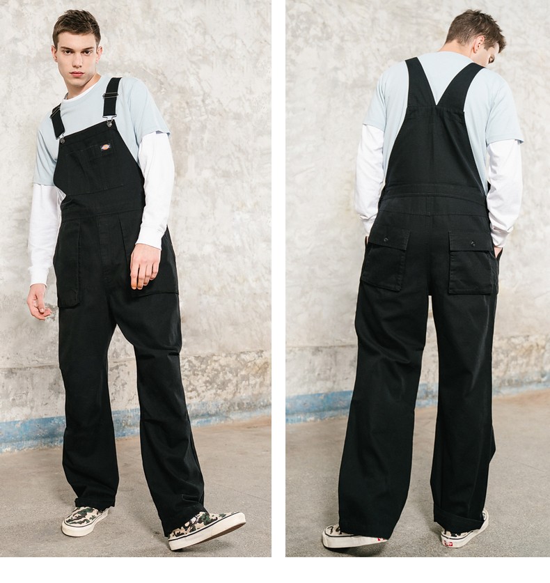 dickies背带裤 多口袋宽松工装背带裤 男式背带裤dk008701 黑色 00m【