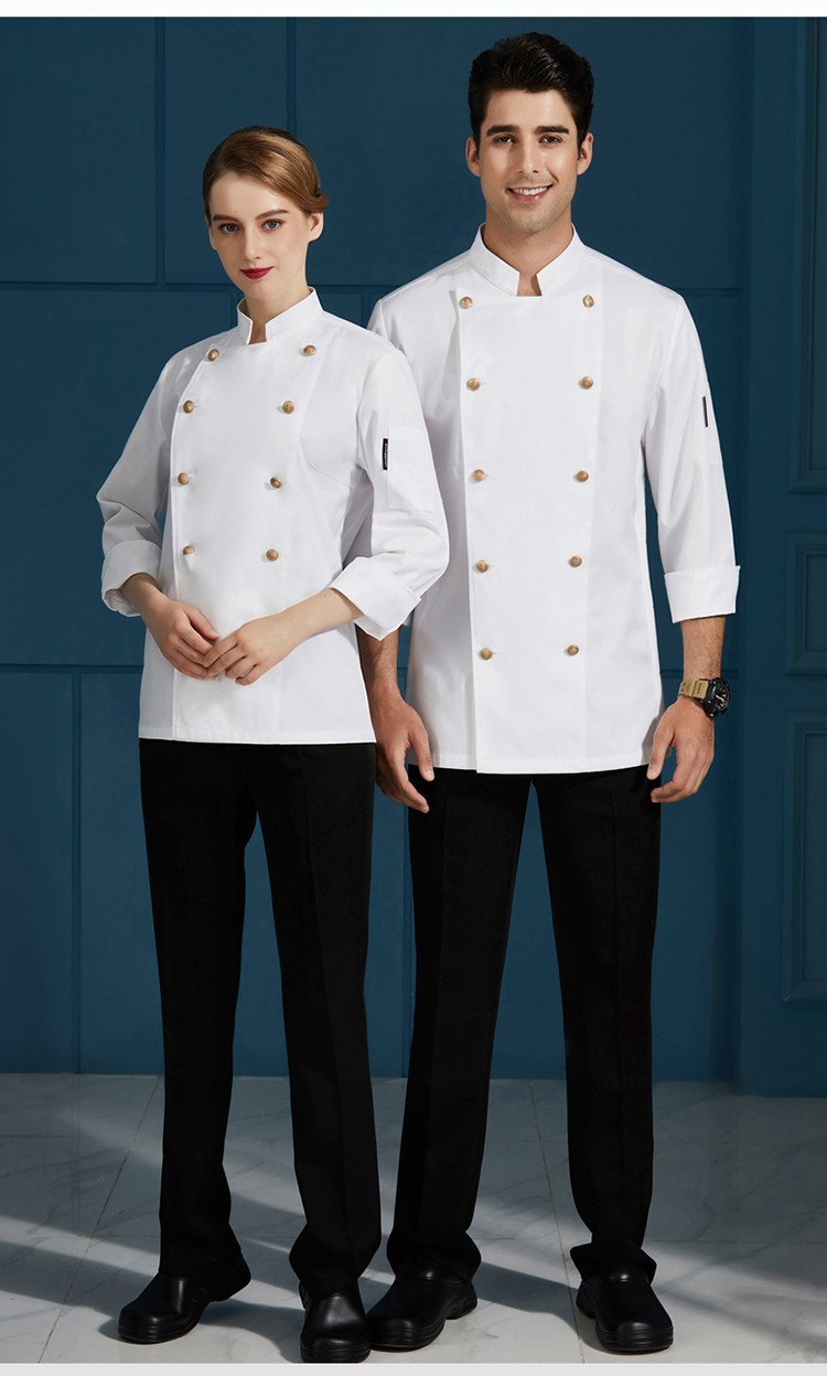 剑潭(jiantan)厨师工作服男女长袖秋冬装餐饮酒店火锅店食堂大排档