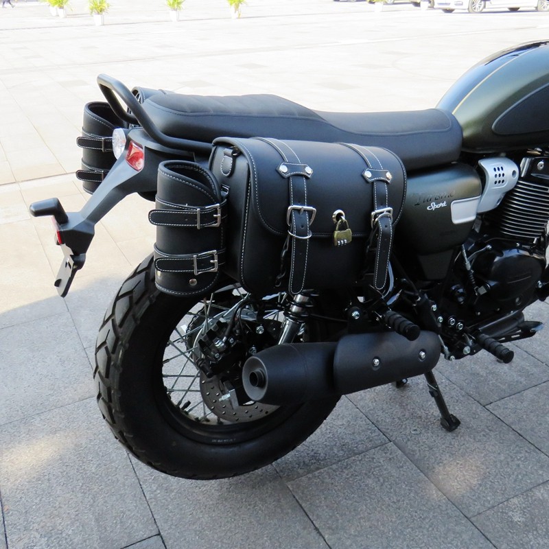 适用qj2509左右边包截物包钱江qjmotor逸250复古侧挂包加不锈钢支架