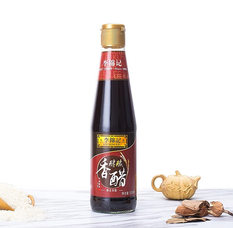 李锦记醇酿米醋500ml腌制凉拌汁米醋白醋泡菜炒菜火锅蘸料 李锦记醇酿