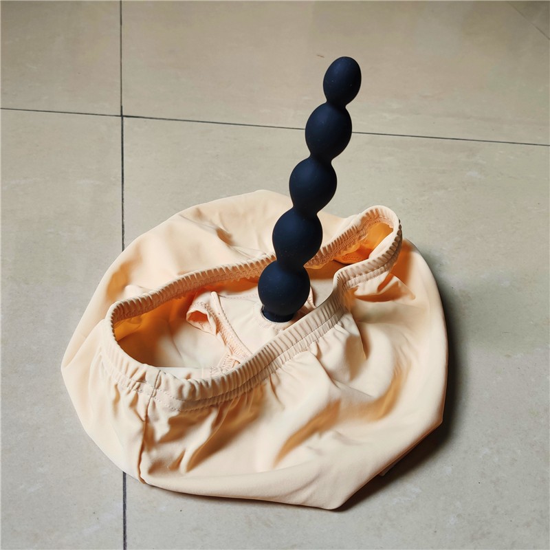 充电遥控振动静音后庭塞自慰器激情用具sm黑色内裤阳具肛塞振动遥控款