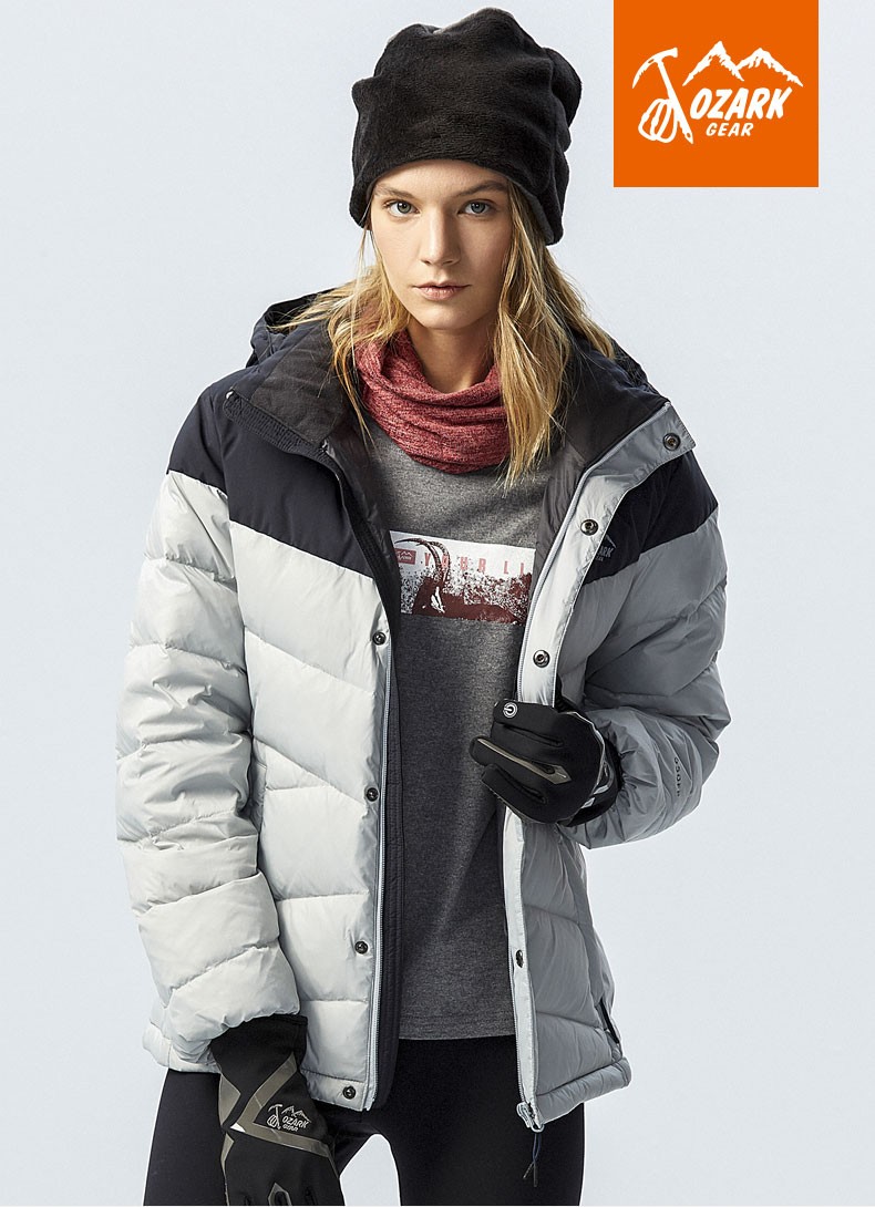 ozark奥索卡女防风650蓬鹅绒防寒羽绒服155813155814深松绿黑151160xs