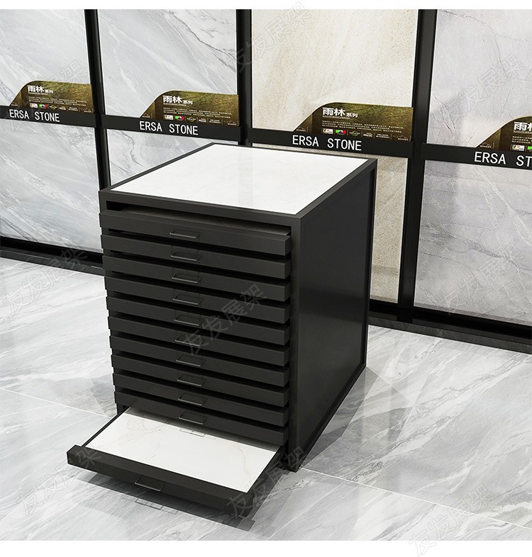 现代抽屉式瓷砖展架600800瓷砖展柜板展架陶瓷推拉柜瓷片展示架 抽屉