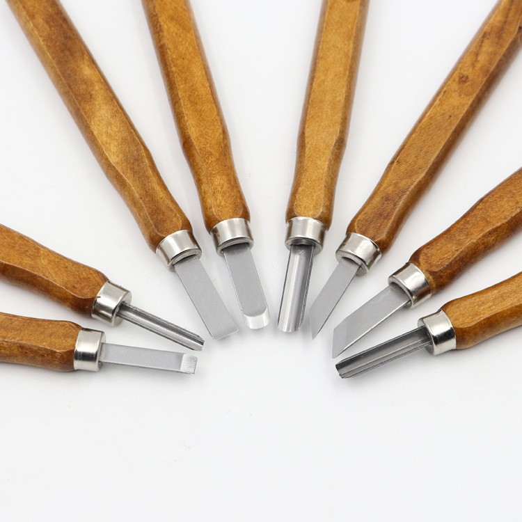 雕刻刀仿红木3支装8支装12支装 雕刻刀手工木刻刀 10支装雕刻刀