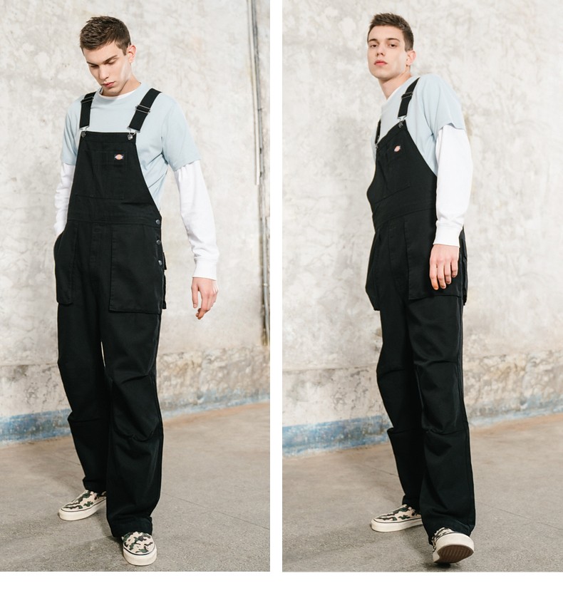 dickies背带裤 多口袋宽松工装背带裤 男式背带裤dk008701 黑色 00m【