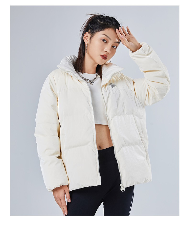 匹克薄鸭绒羽绒服女子2021冬季新款时尚保暖外套运动休闲立领棉衣女