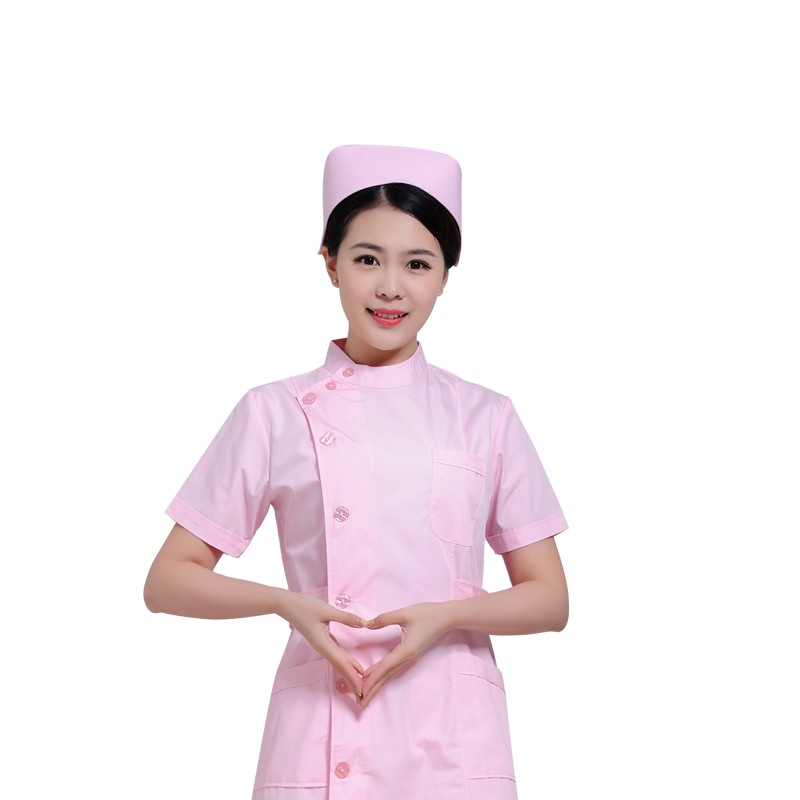 养老美容院学校幼儿园校医护理学院学生工作服冬夏装半袖白色圆领l