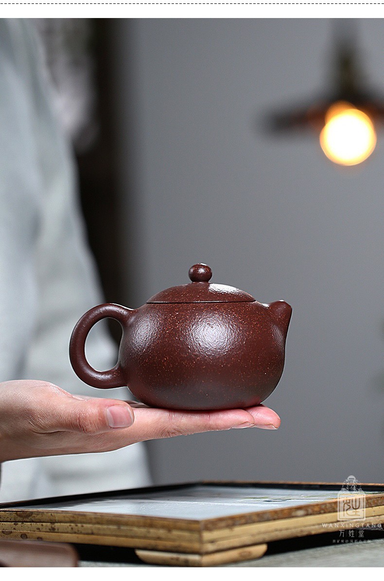 万姓堂宜兴紫砂壶名家全纯手工茶壶茶具家藏原矿紫玉金砂西施壶西施壶