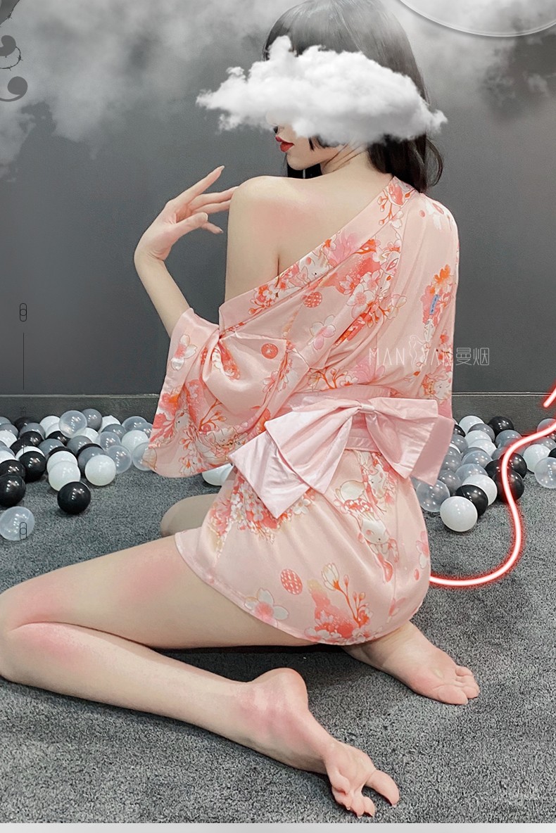 情趣内衣性感睡衣制服诱惑激情套装sm角色扮演开裆透视免脱印花和服女