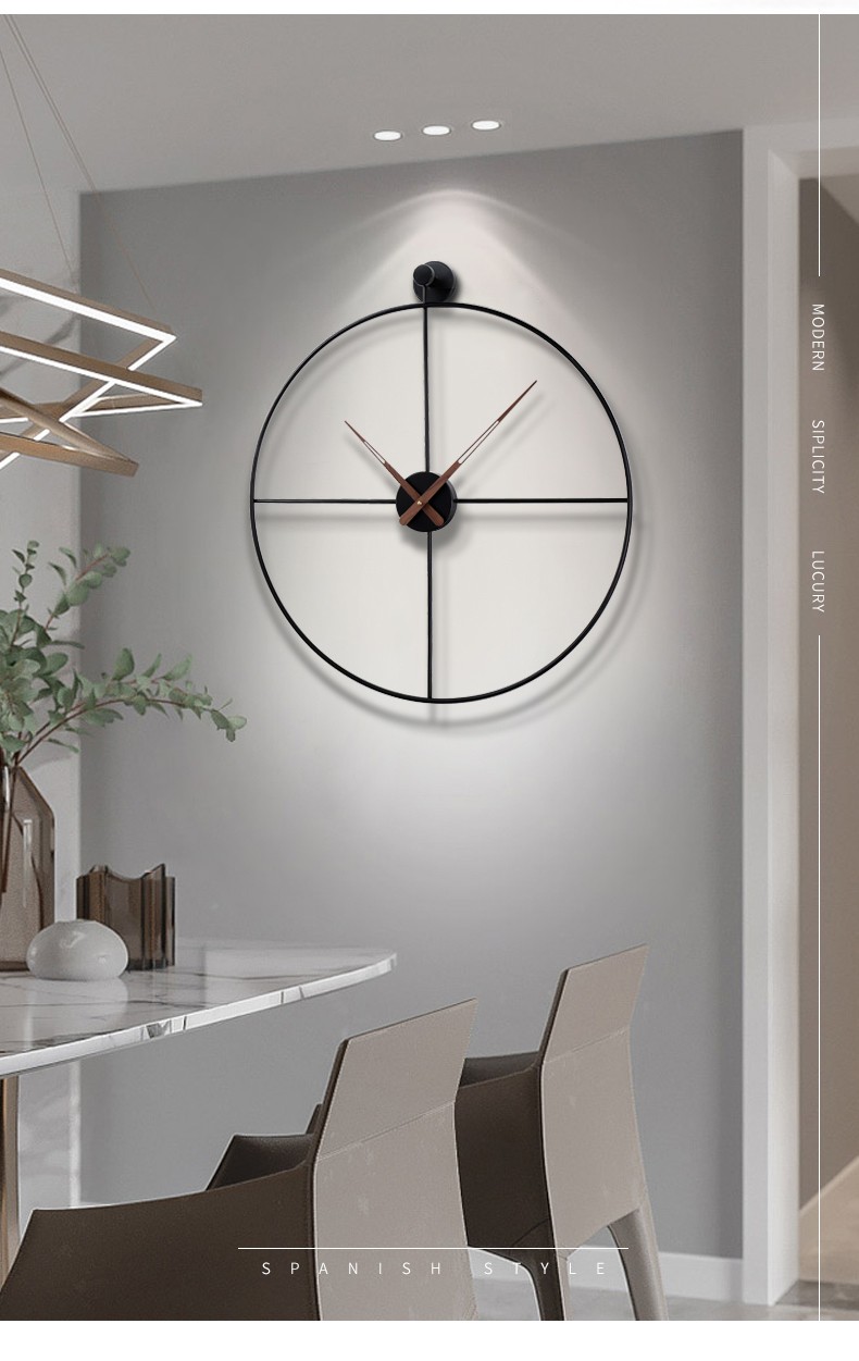 西班牙极简挂钟客厅家用钟饰客厅挂式钟表艺术个性创意表挂墙挂钟时尚