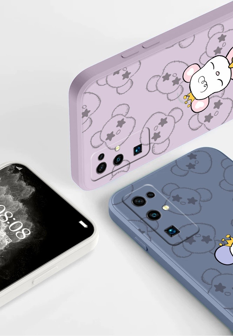 诺朵 华为荣耀30手机壳女荣耀30s全包防摔三十液态硅胶软壳直边可爱