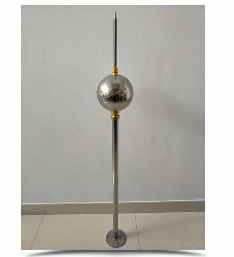 热镀锌不锈钢避雷针室外防雷工程户外房顶建筑物单针球形绝缘定制