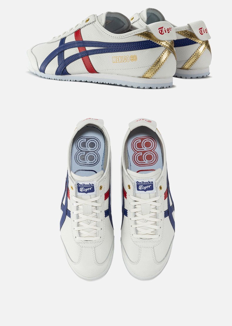 onitsukatiger鬼冢虎经典烫金男女同款休闲鞋d507l0152ys白色深蓝色