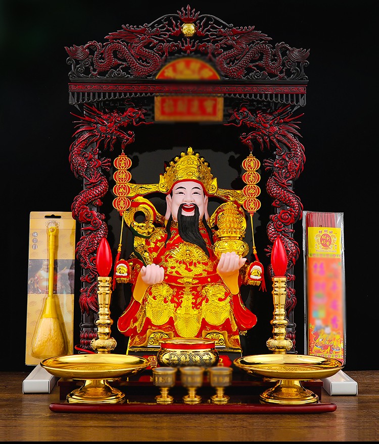 创古琪通 财神爷佛像摆件文财神神像居家乔迁开业礼品树脂玻璃钢佛具