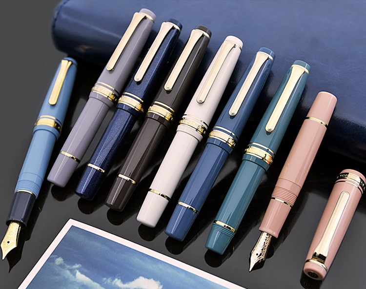 日本sailor写乐短钢笔14k金尖迷你短钢平顶天冠mini口袋笔月夜蓝