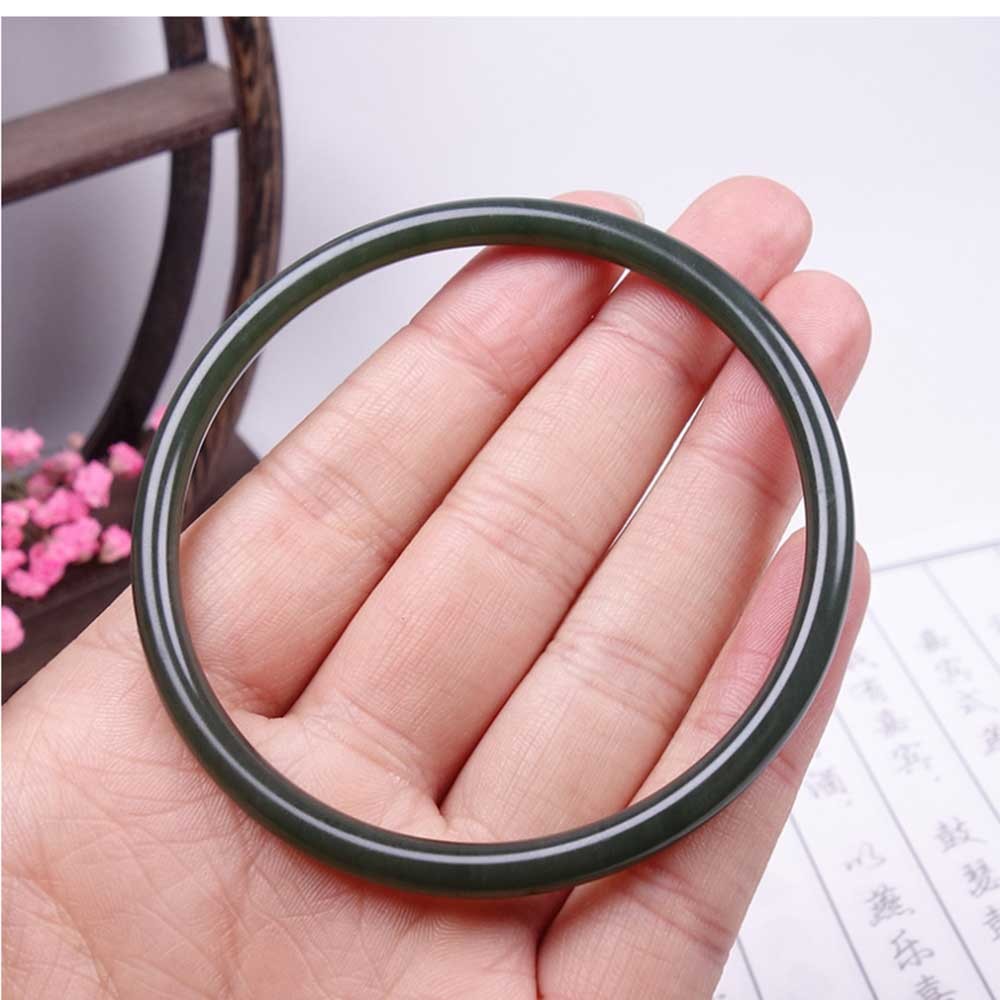 玉等我和田玉细条手镯圆条素面玉石叮当镯女士玉镯