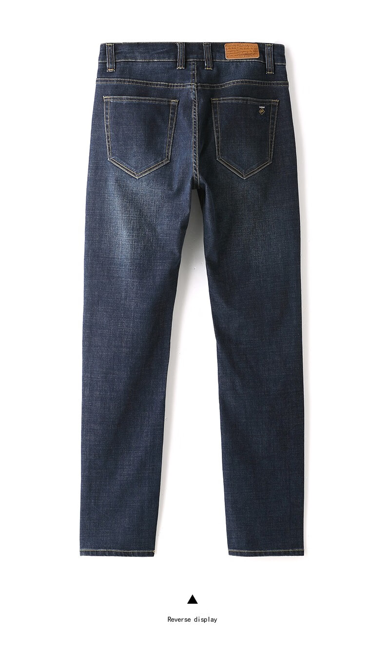 bs2b小魔鱼男士牛仔裤秋季新款宽松显瘦直筒裤大码男装弹力休闲裤加肥