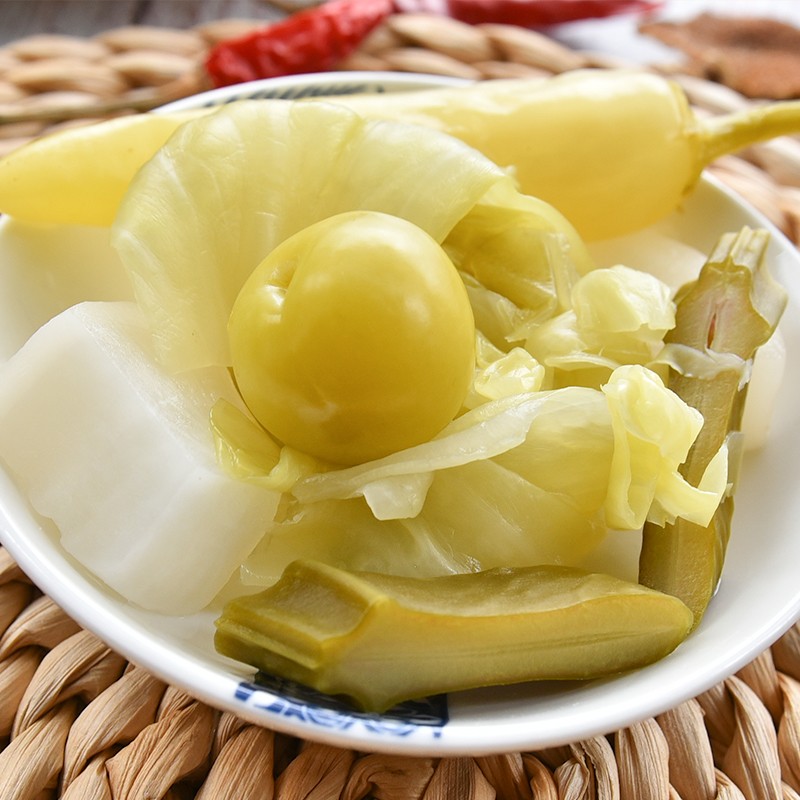 广西酸嘢 发记甜酸什锦酸甜刀豆酸甜李果李子酸嫩姜片酸萝卜酸桃子