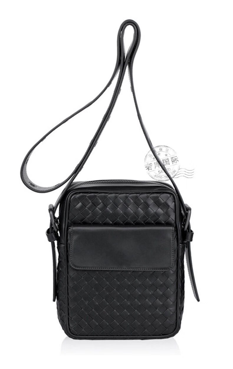 bottegaveneta宝缇嘉bv男包皮革编织单肩斜跨包灰色163313v46512015