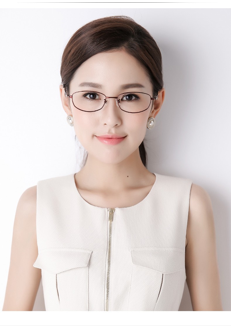 seiko精工钛材眼镜架职业眼镜框近视女士眼睛框镜架hc2012金色01配