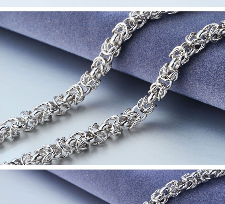 喜兆珠宝男士铂金项链pt950四方龙骨链铂金男款霸气龙头龙骨老板链送