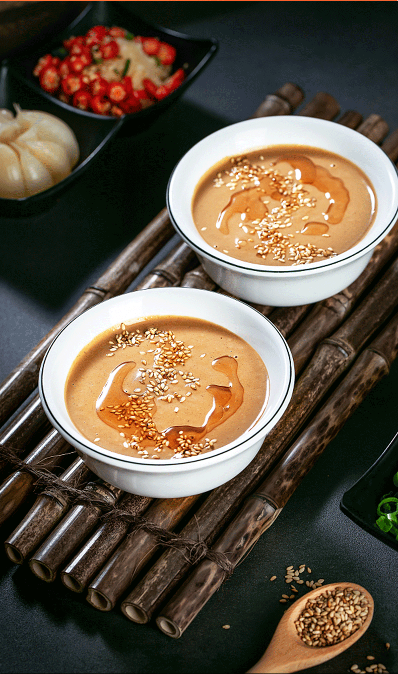 菜海鲜孜然涮羊肉小肥羊韭菜花酱蒜蓉辣酱家用花生芝麻酱原味180gx6袋