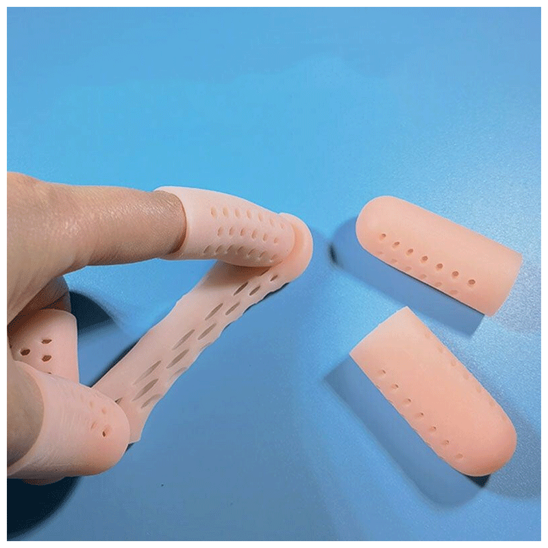 优凡优品假手指套残疾人新款带孔硅胶手指套保护手指透气手写i48s白色