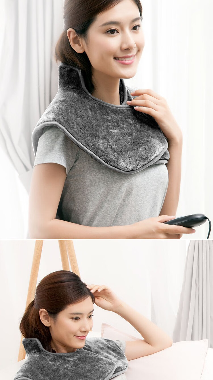 颈椎肩颈热敷包电加热披肩艾灸宝粗海盐袋热敷包坎肩艾草护肩加大升级