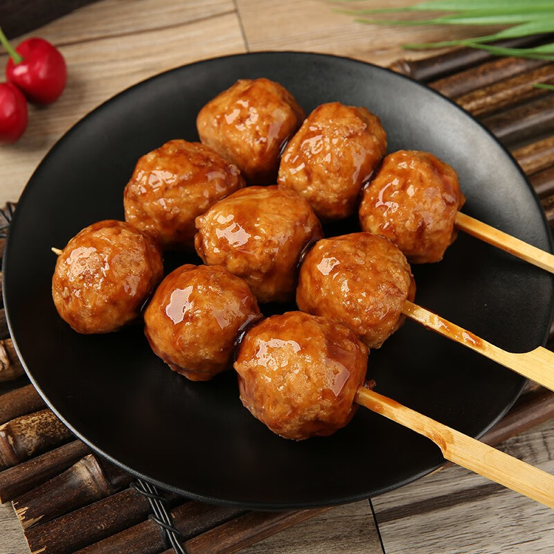 日式照烧脆骨丸鸡肉洋葱日式鸡肉串鸡条酥脆油炸小吃冷冻半成品空气