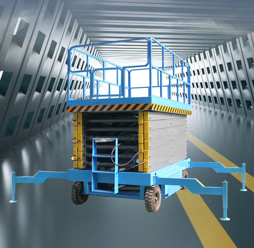 鑫闻韶剪叉式升降平台人工牵引电动液压升降平台移动剪叉式升降机升高