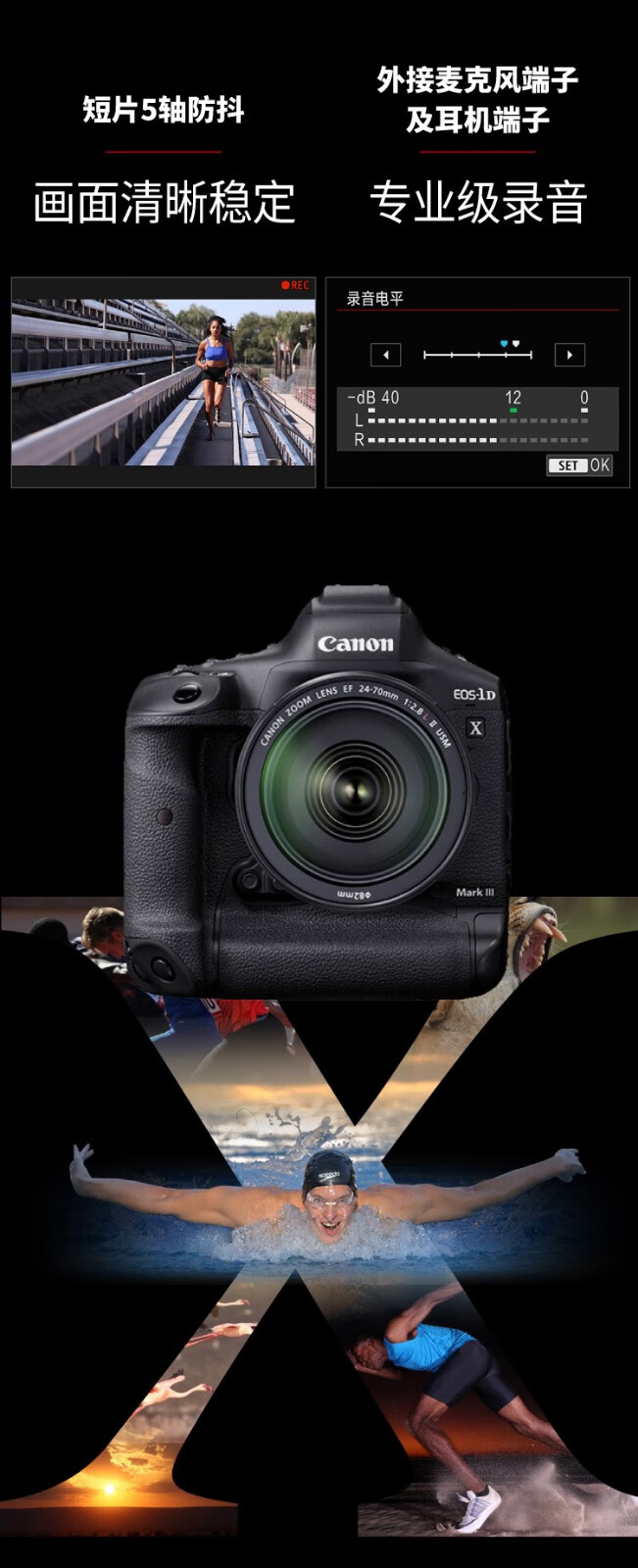 佳能1dx3canoneos1dxmarkiii旗舰专业单反相机全画幅单反机身单机身