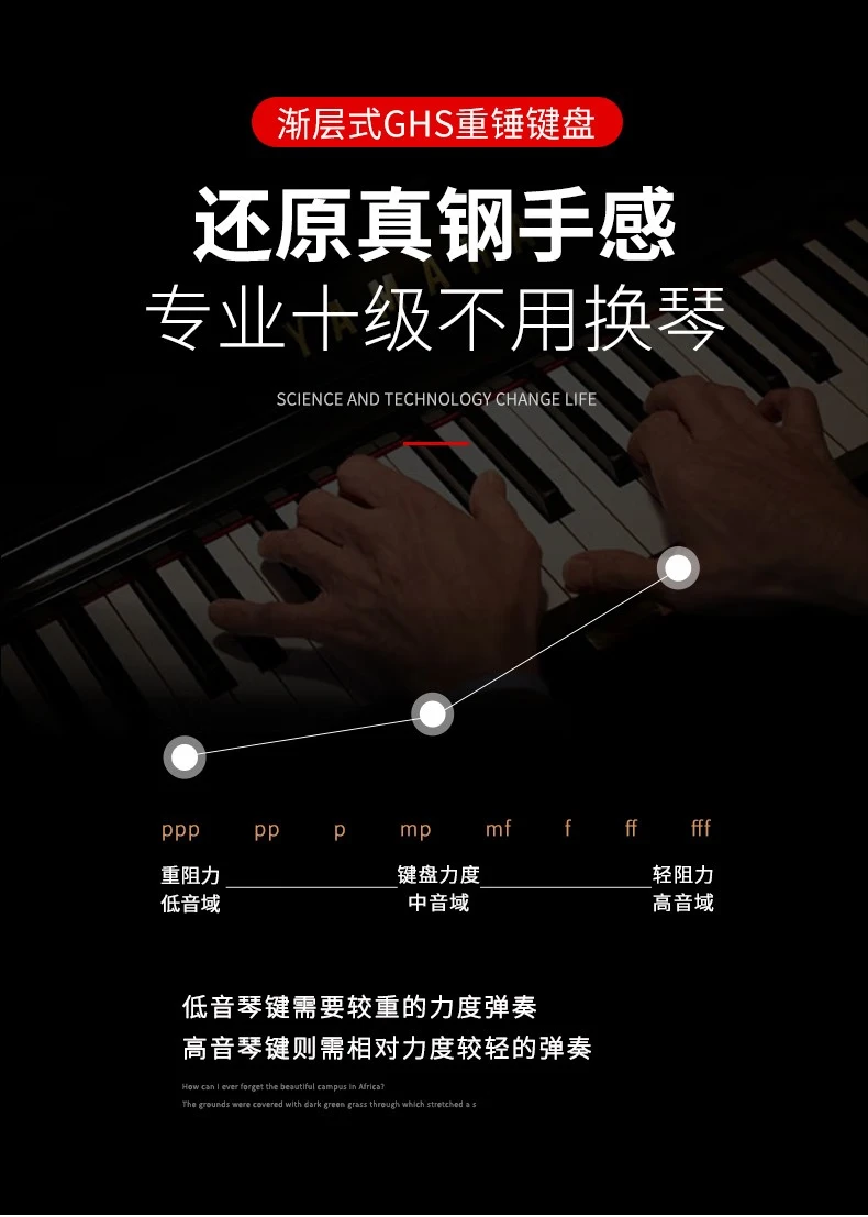 Yamaha Electric Piano Key Hammer P128 Portable Household Children Professional Smart Digital Piano For Beginners Single Pedal