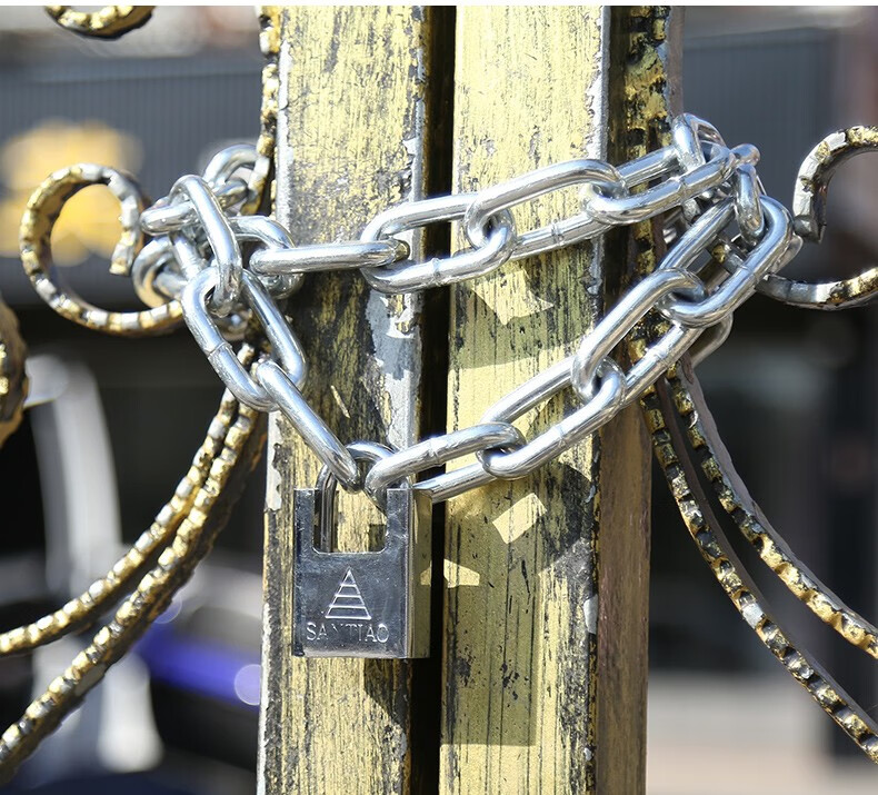 链条锁铁链锁链子锁防盗自行车链锁铁链子加粗防剪摩托车锁挂锁 链条