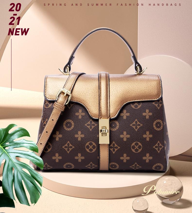 帕拉维品牌包包女包奢侈品单肩包女2021新款时尚女包大容量老花手提斜