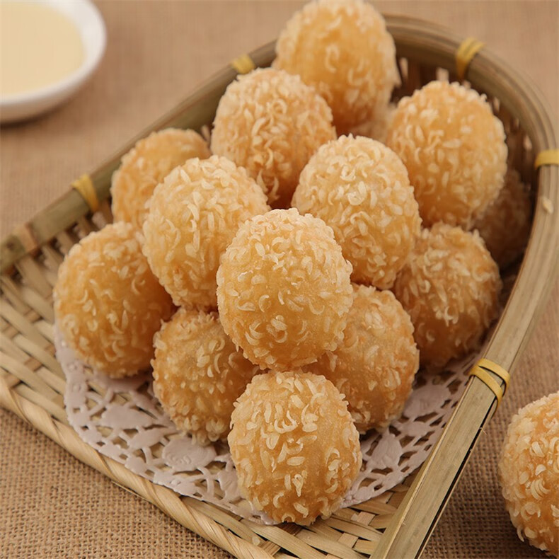思念香糯豆沙雪花球260g速冻豆沙雪花糯米球油炸广式点心早餐 雪花球