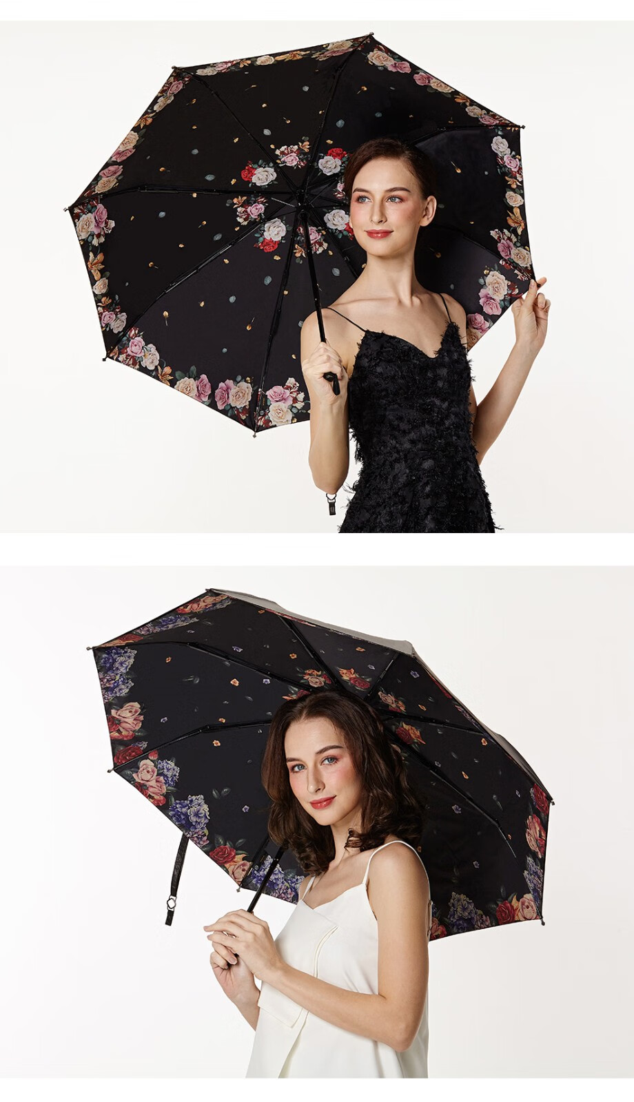 香港香蕉伞bananablack系列三折晴雨伞小黑伞男女防晒防紫外线遮阳伞