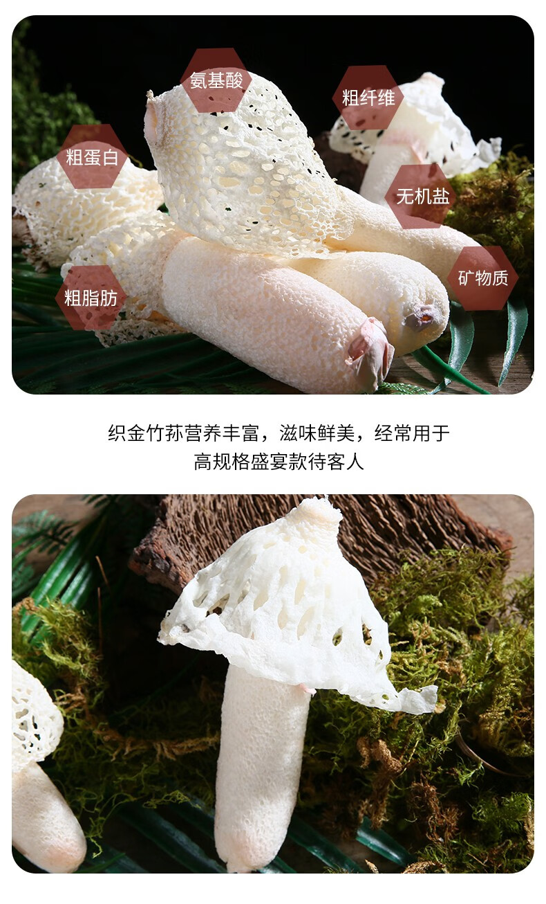 菌益新鲜竹荪花500g竹荪花精选贵州织金鲜竹笙红托竹荪菌肉厚鲜美