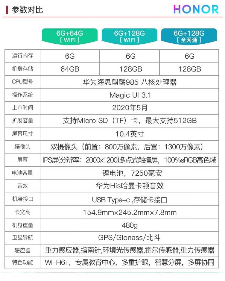 荣耀honor荣耀平板7