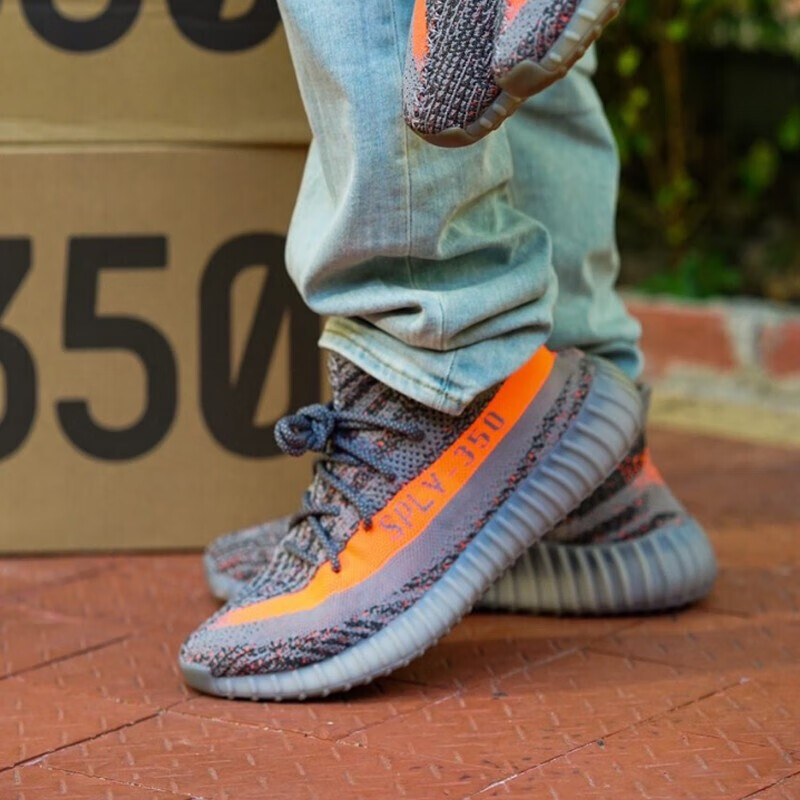 【潮】椰子鞋380v3男女鞋子情侣休闲运 gw1229/灰橙满天星 42.