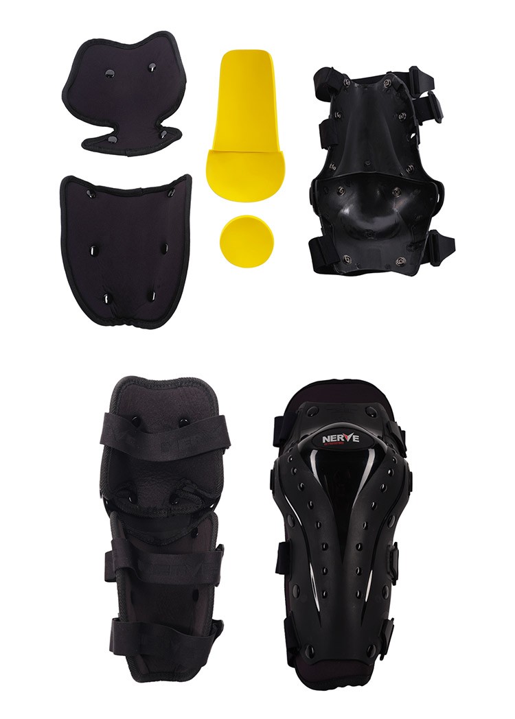 nerve涅夫德国摩托车护具四件套护肘护膝越野护具保暖防摔护腿摩托车