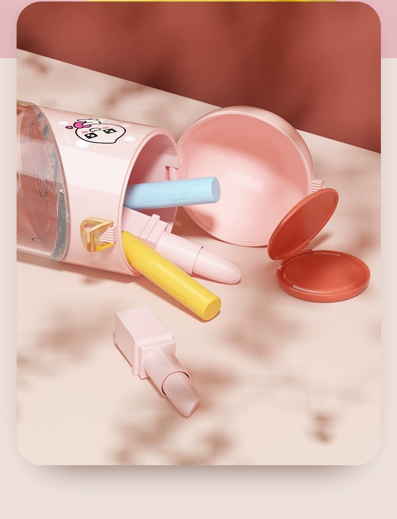 网红可爱水杯户外便携扭扭胶囊扭动爱心水杯女多功能储物儿童创意杯子