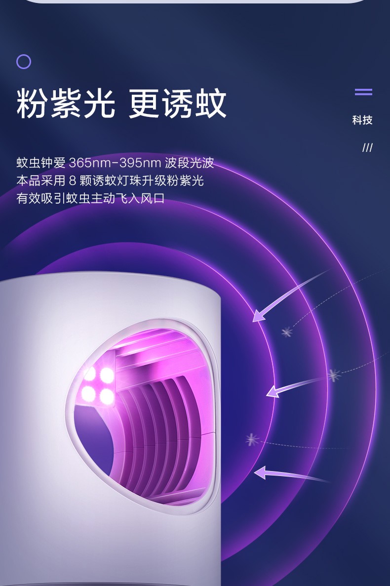 超威灭蚊灯家用智能室内吸入式灭蚊器孕妇婴儿卧室静音驱蚊子诱蚊捕蚊