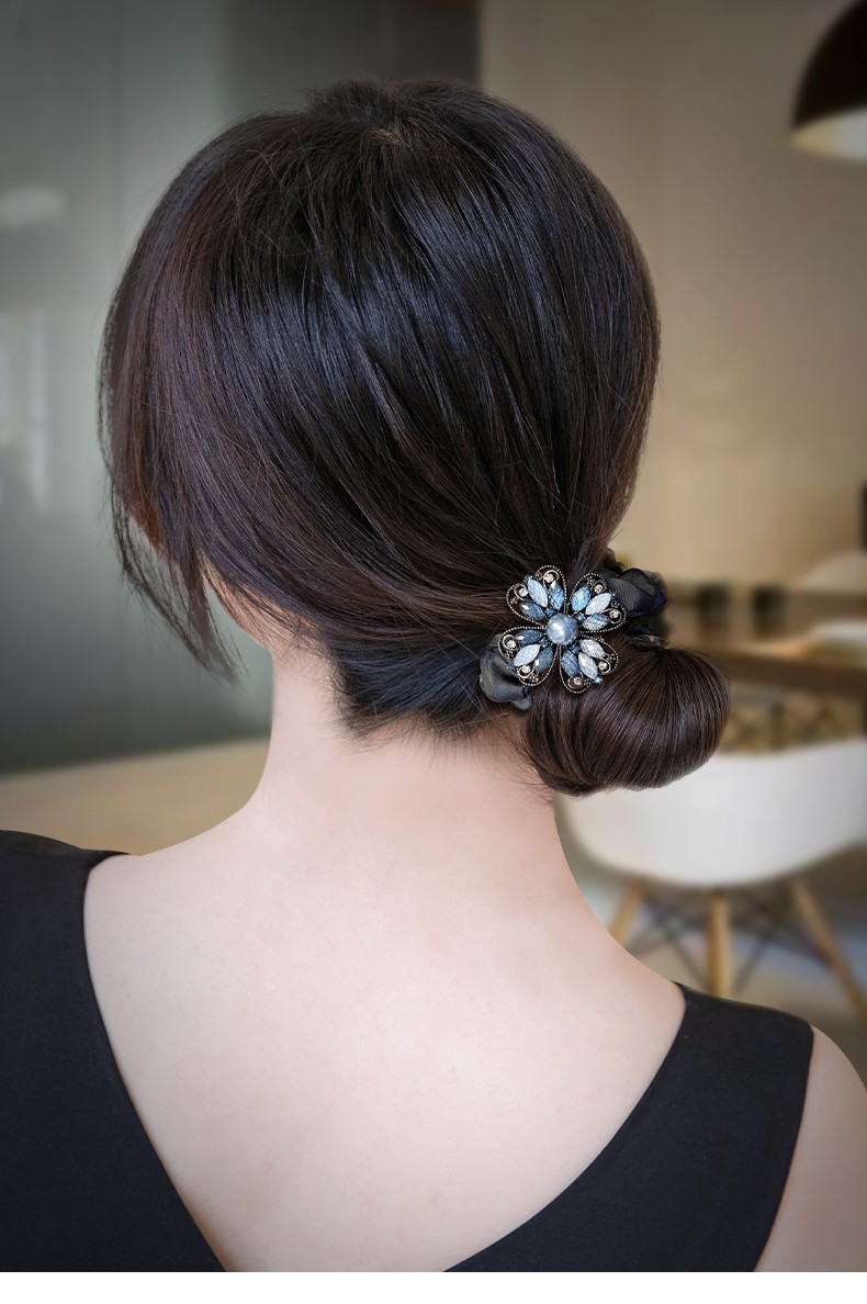 法蝶莎fadiesha品牌发绳高级感轻奢水钻四叶草发饰头绳2022新款优雅