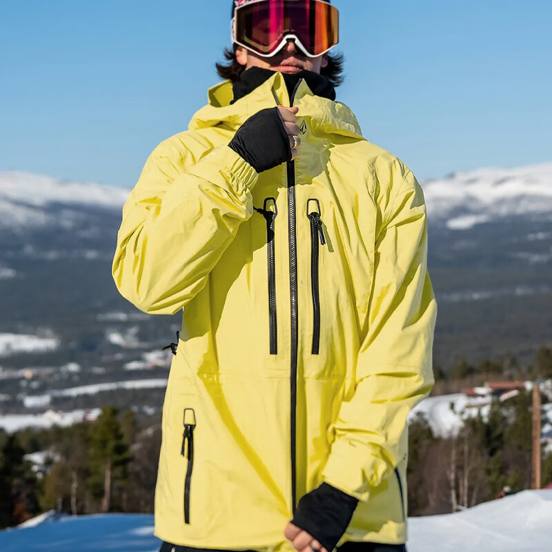 volcom 钻石3l pro男士滑雪服 guide gore-tex jacket citron citron