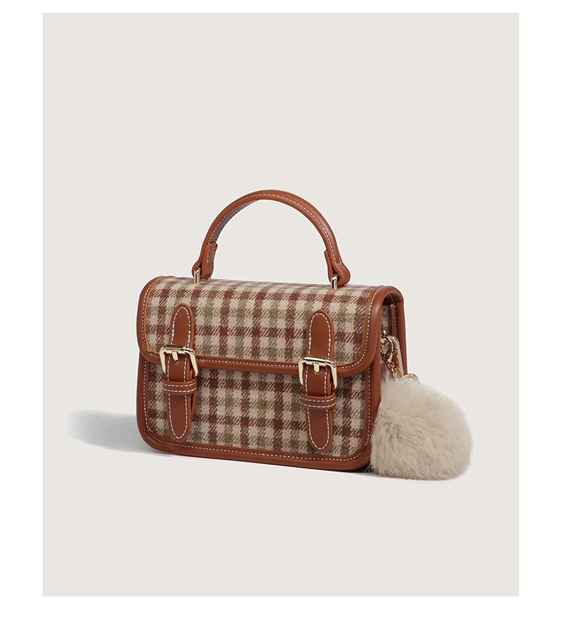 charliekellick品牌2021秋冬新款复古百搭小方包简约手提小包单肩斜