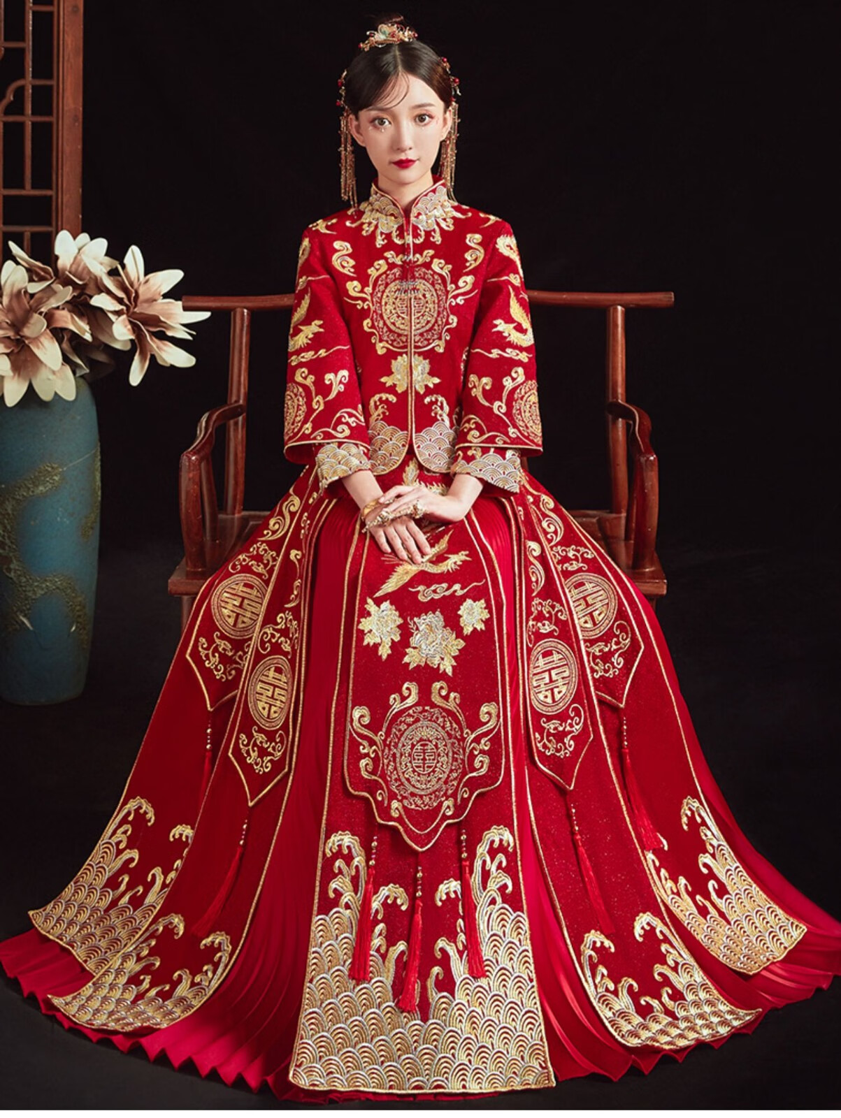 宝丽宫廷bolyplace品牌女装秀禾服新娘2022新款时尚中式